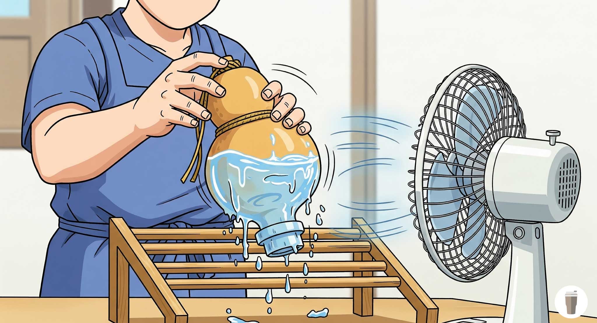 正しいひょうたん水筒の洗い方