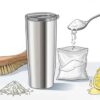 水筒のコーヒー汚れの落とし方を紹介