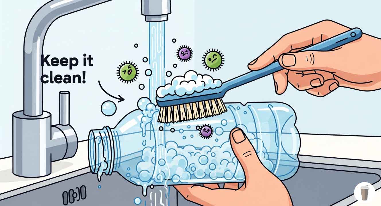 プラスチック水筒の雑菌を防ぐ!正しいお手入れ方法