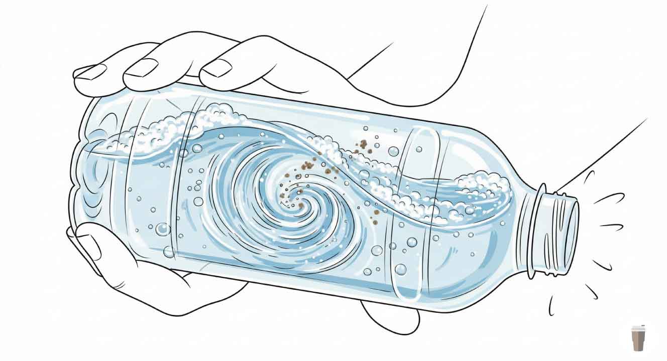 水筒を振るだけで洗う方法の基本
