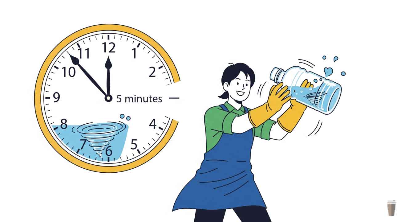 水筒を振るだけで洗う方法で時短しよう