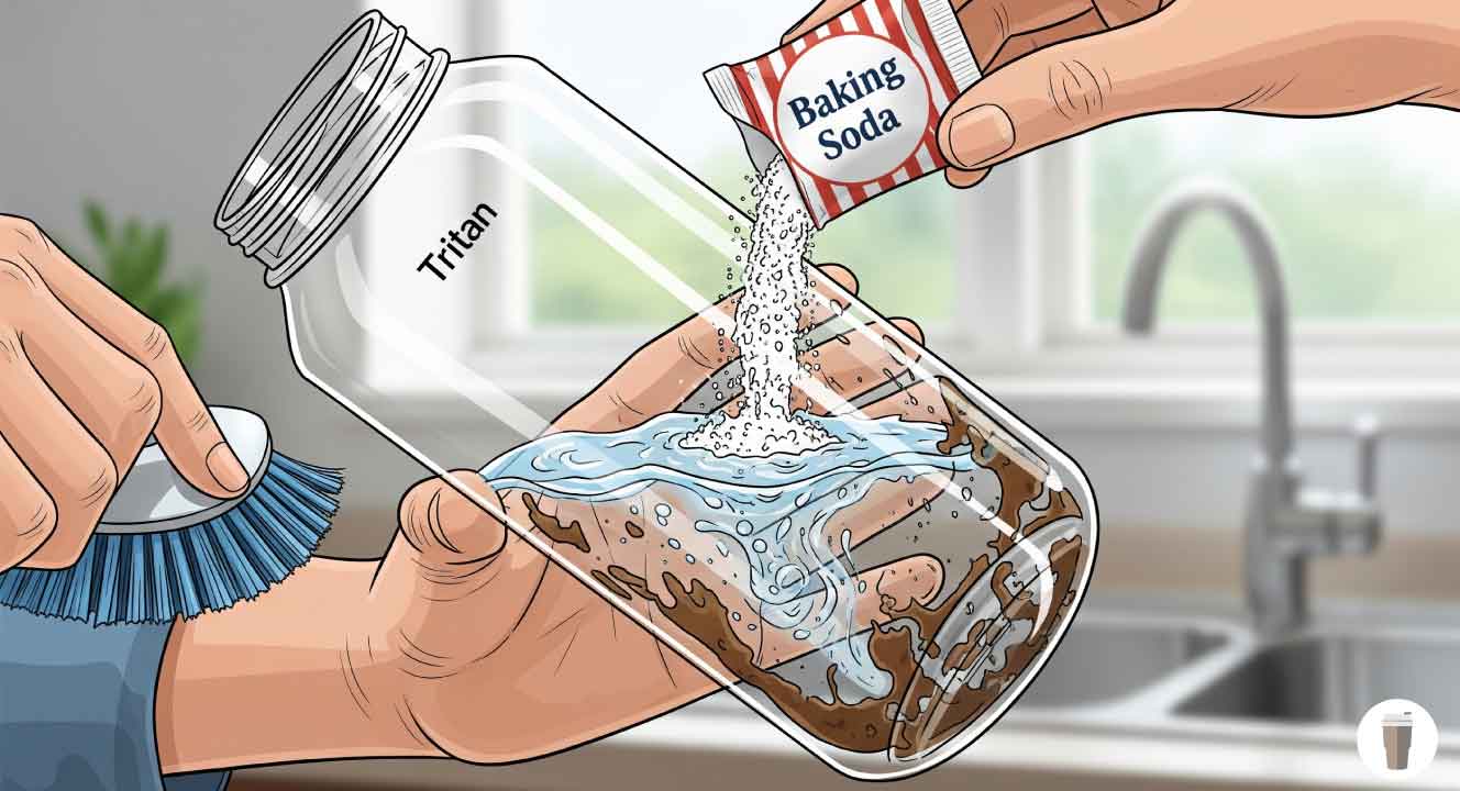水筒のコーヒー汚れも重曹ですっきり
