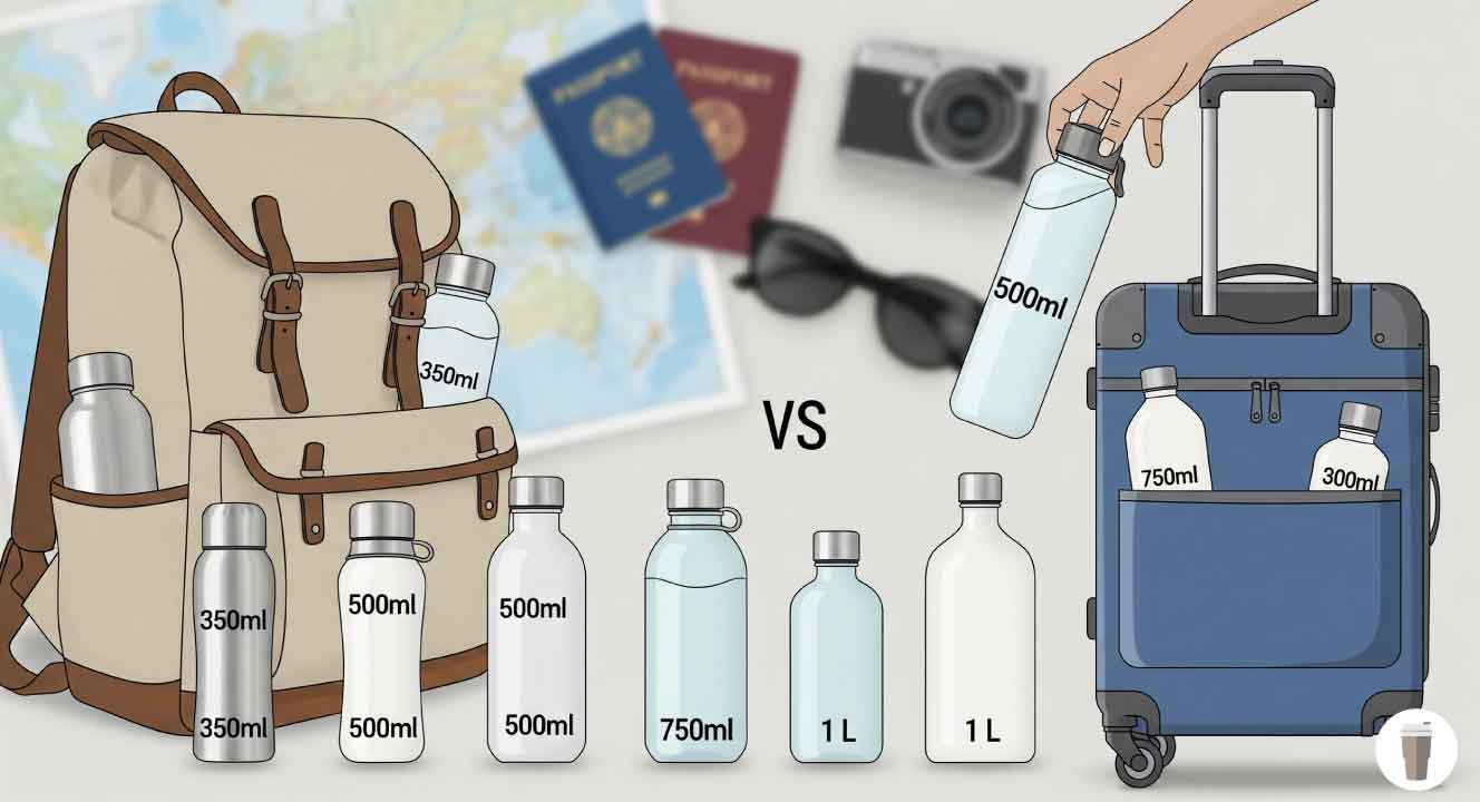 海外旅行に最適な水筒のサイズとは?