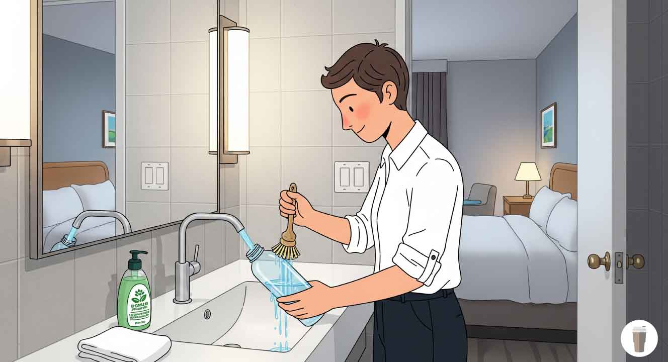 ホテルで水筒を賢く洗うコツと注意点