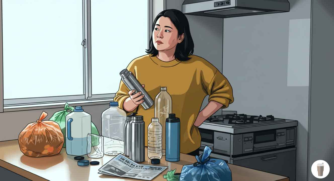 捨てる予定のこの水筒は何ゴミで出せばいい？