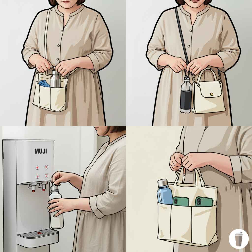 ミニバッグの時に水筒はどうしてる?工夫4選