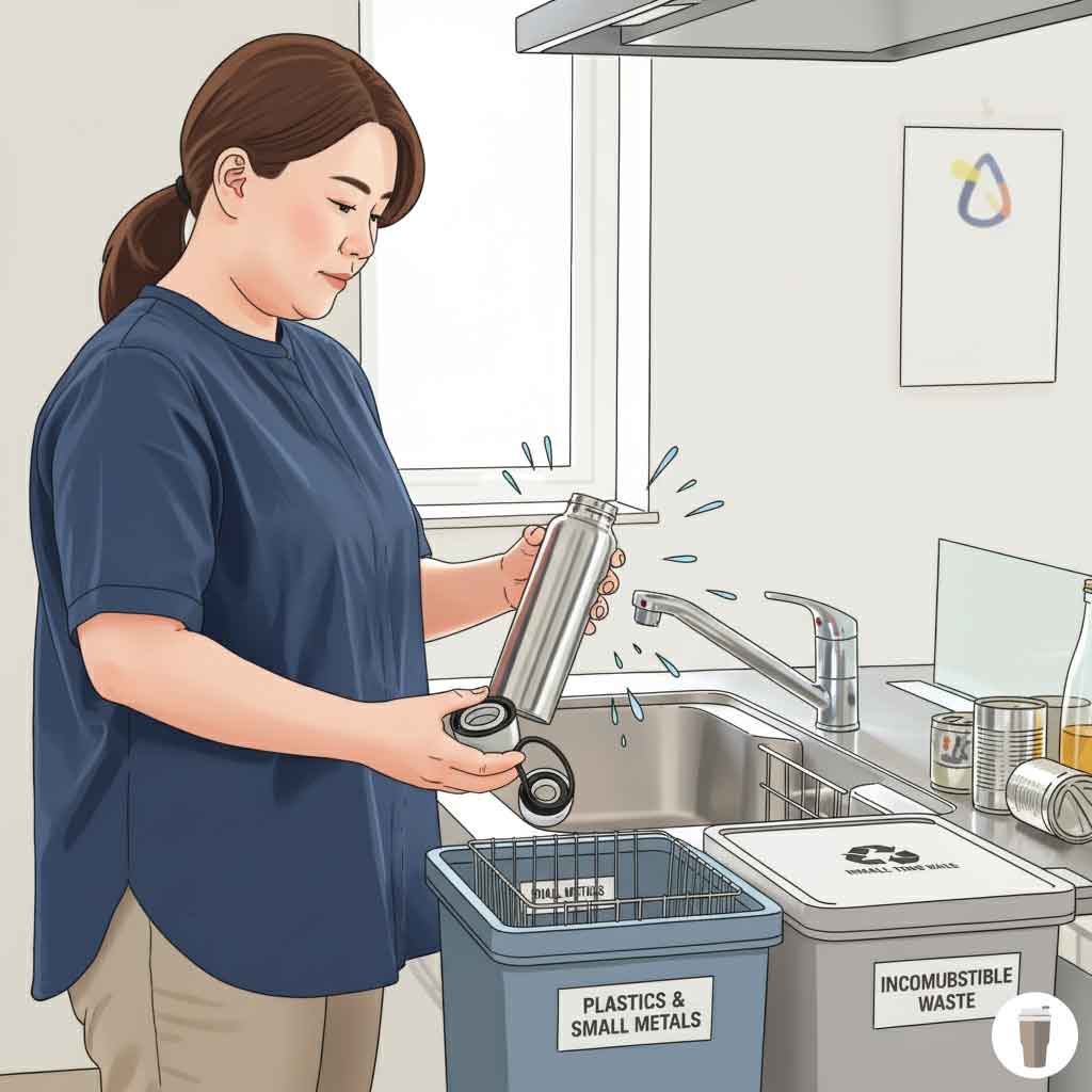 ステンレス製水筒の捨て方