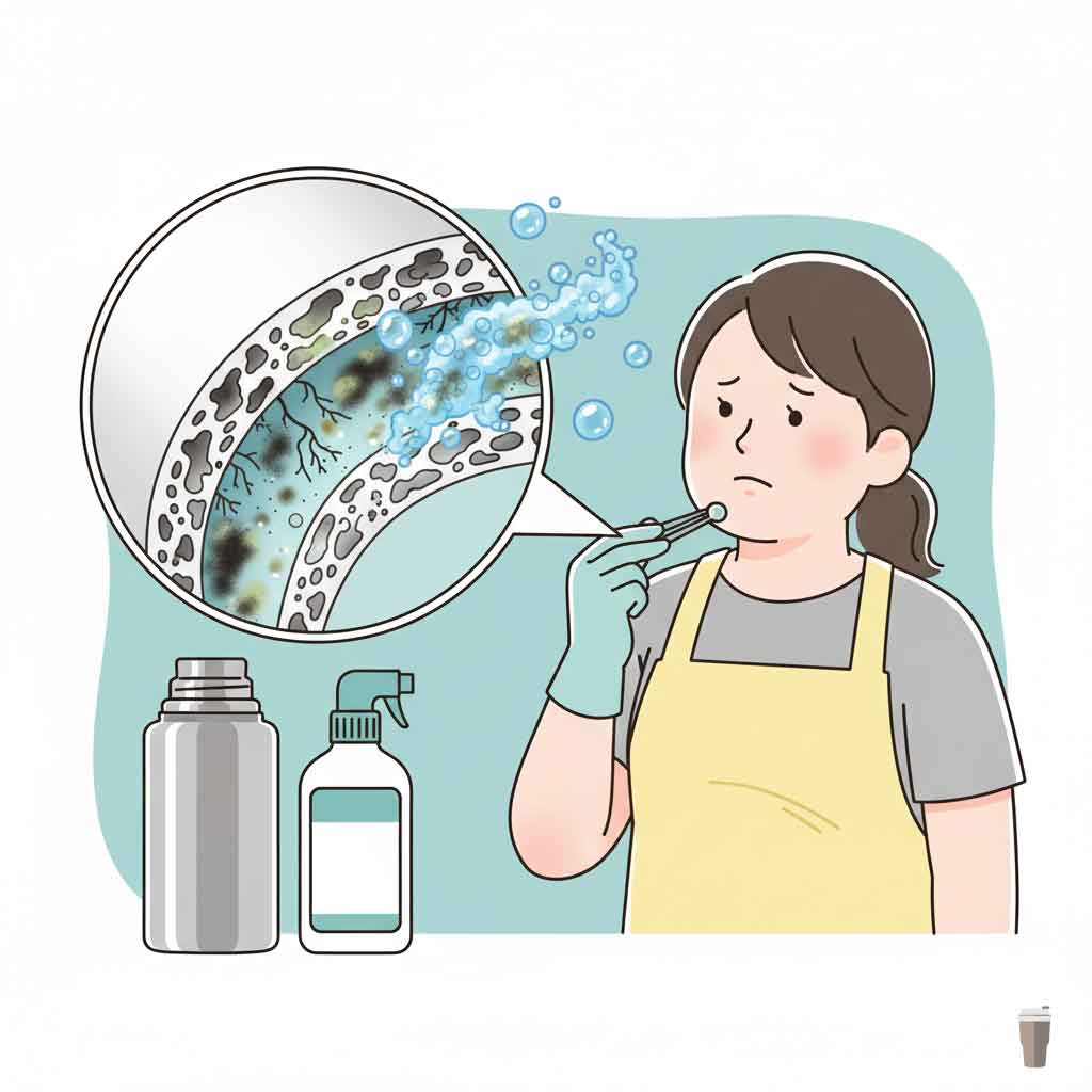 落ちない正体はカビでなく色素沈着?