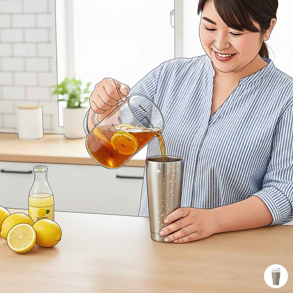 水筒でおいしいレモンティーを作る方法