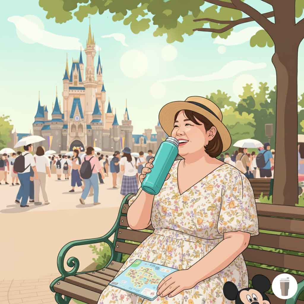 夏は氷を入れた魔法瓶で冷たさを維持