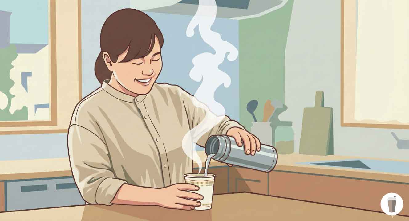 水筒のお湯でカップラーメンは作れる？