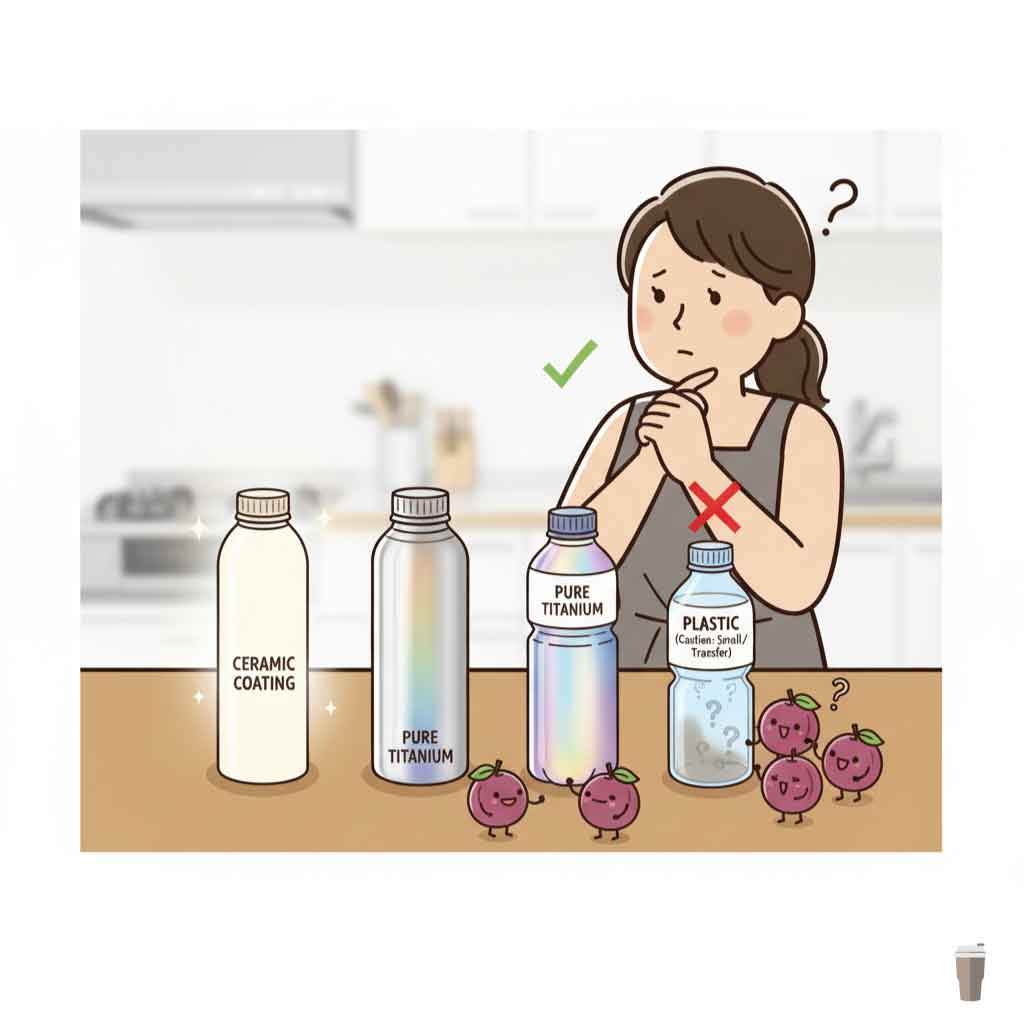 安全な梅ジュースの水筒選び