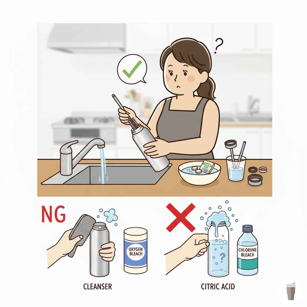 正しい水筒の洗い方