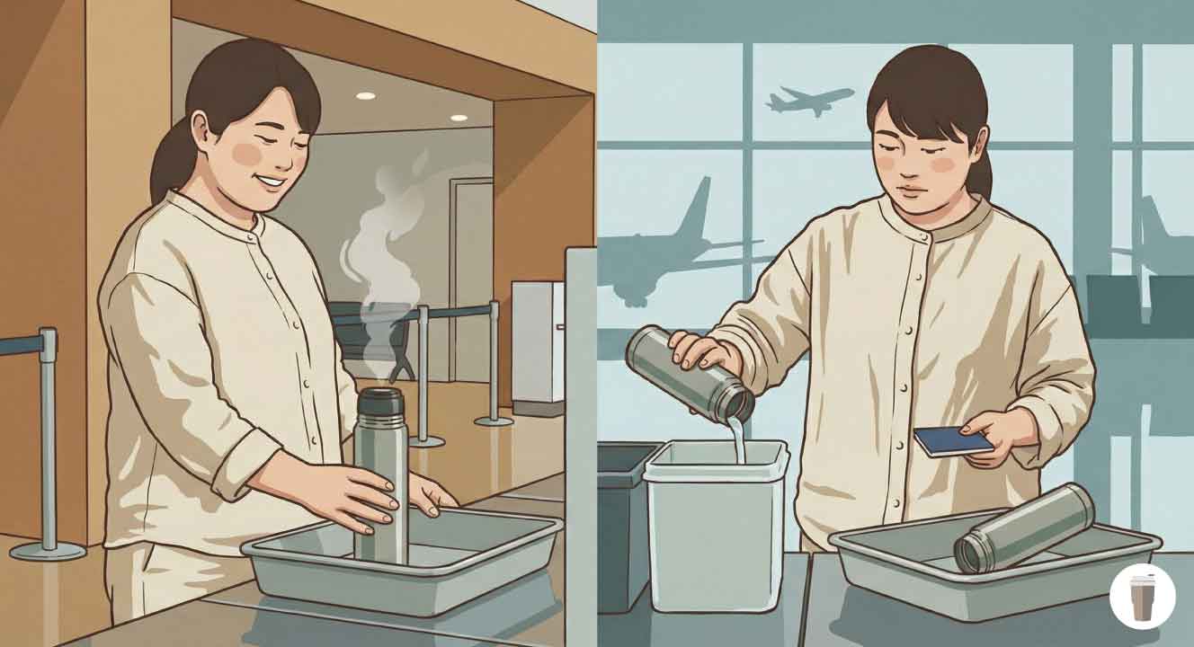 サーモス水筒の機内持ち込み完全ガイド！国内・国際線の違いと対策