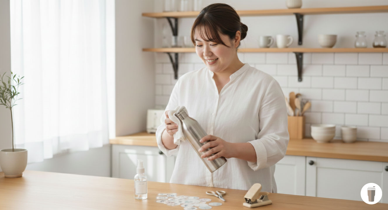水筒シールが剥がれないようにするには？最強の保護方法と貼り方