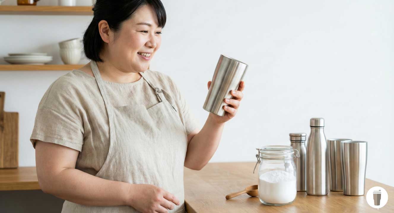 ステンレスタンブラーの茶渋は重曹でサッパリ解決！落ちない時の対策も解説