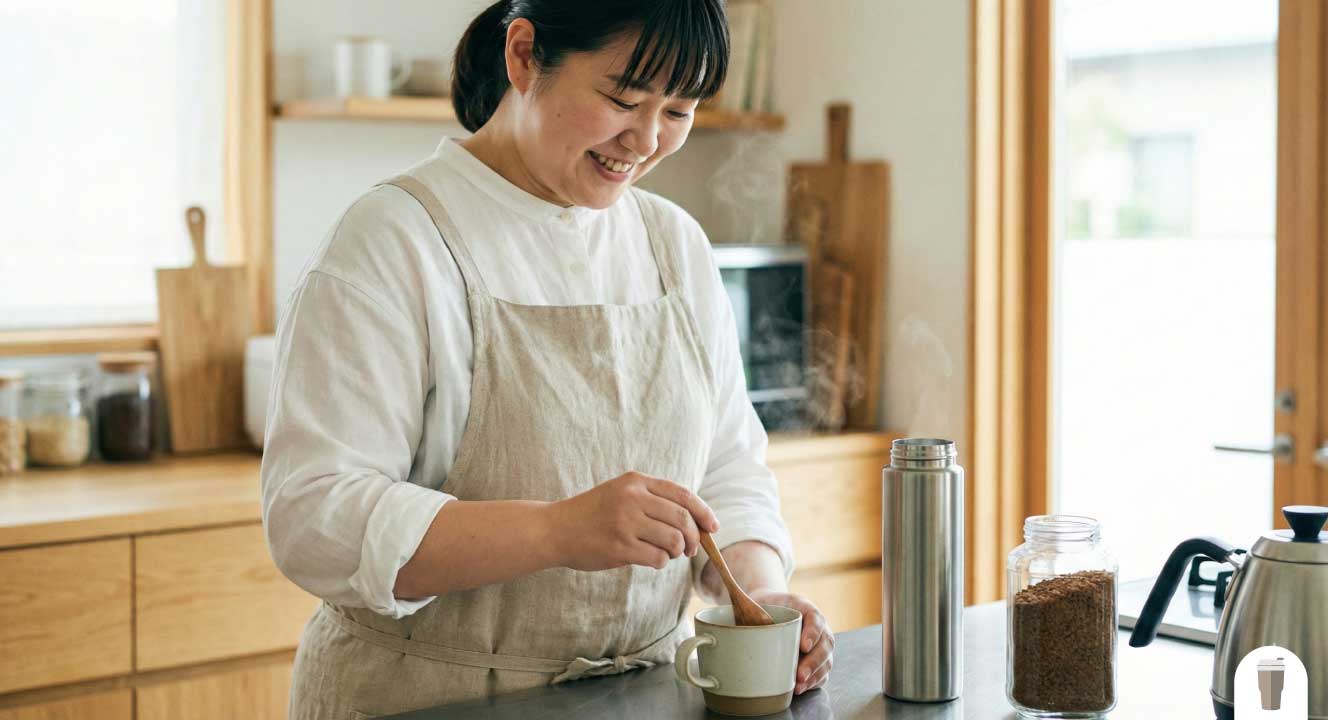 水筒でもホットコーヒーを楽しめる方法｜インスタントの作り方の裏技