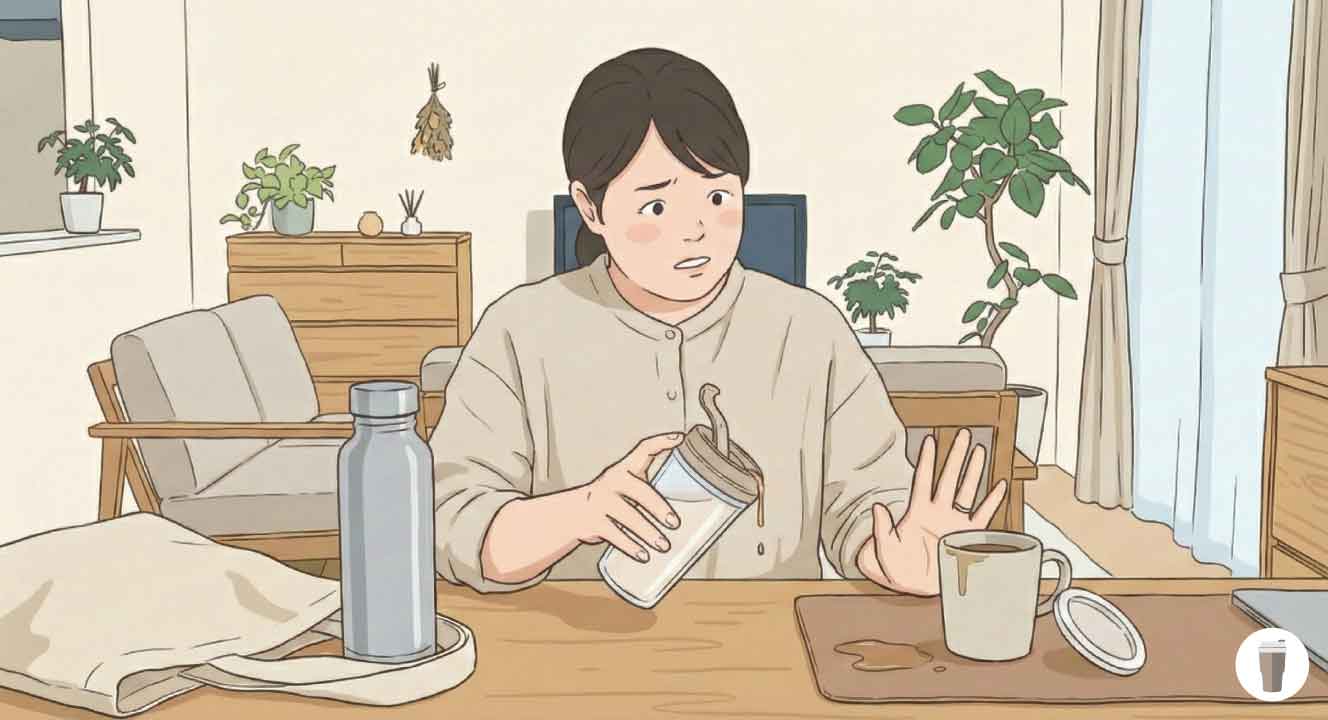 蓋の種類で違う飲み方とこぼれる原因