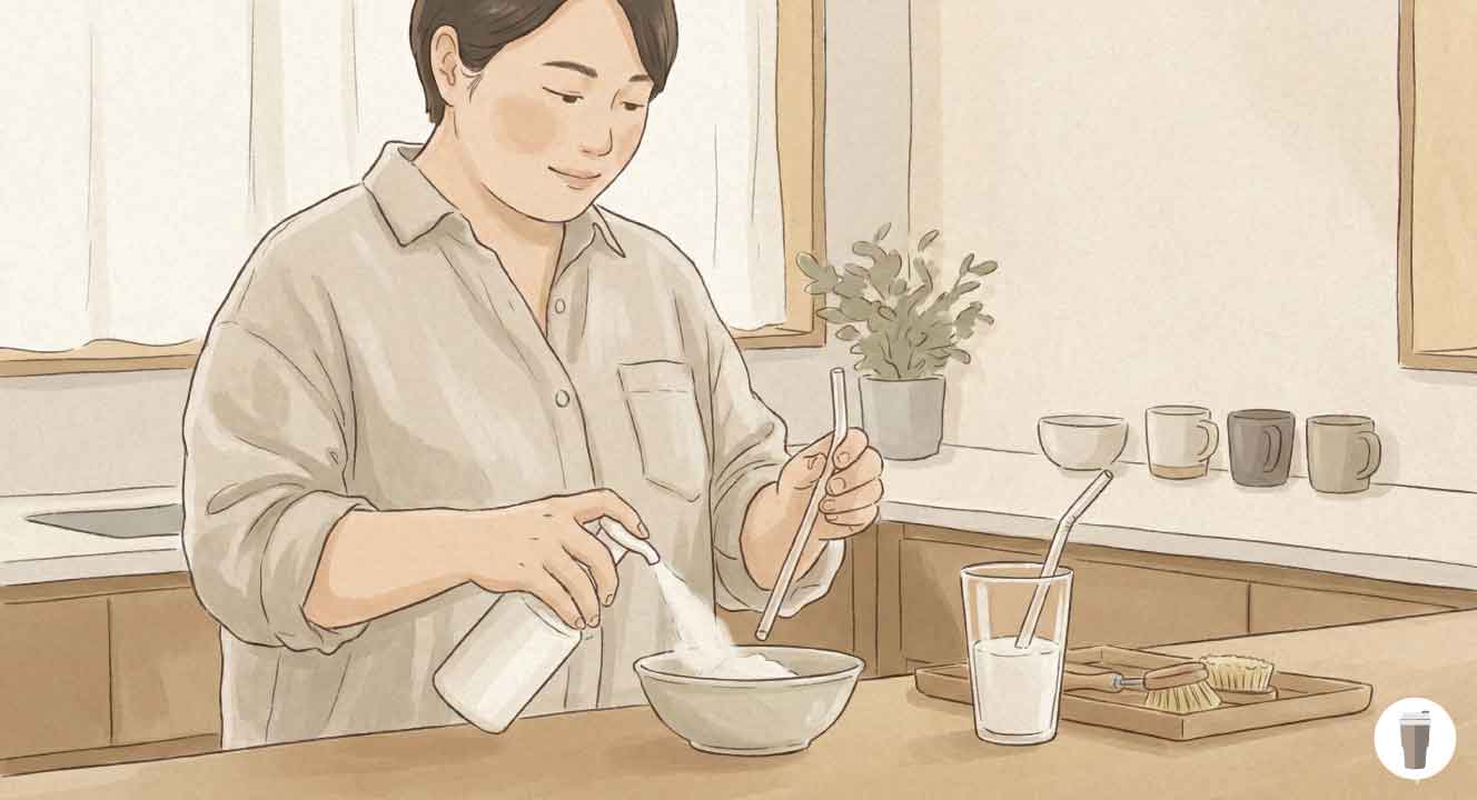 泡スプレーだけでストローの汚れは落ちるか検証