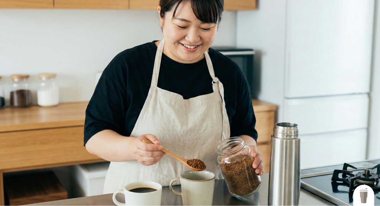 持ち運び時間を考慮したコーヒー粉の量と濃度の調整