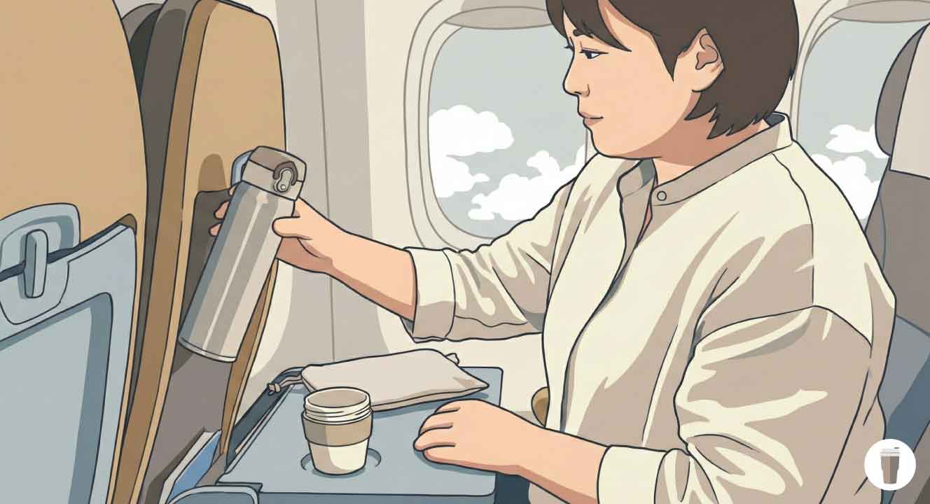 サーモス水筒を機内持ち込みする際の漏れ対策と活用術
