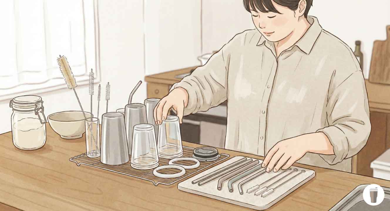 タンブラーやストローの衛生的な洗い方とカビ対策