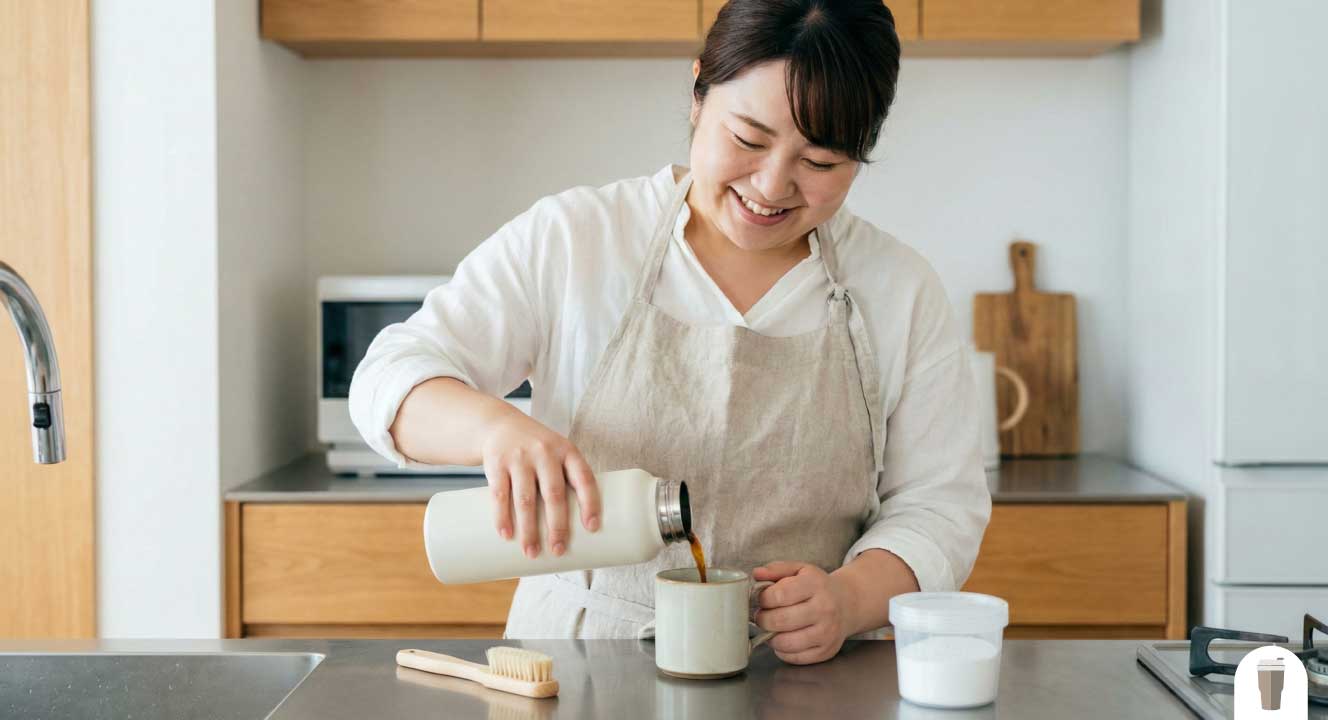 水筒でのインスタントホットコーヒーの作り方を工夫して愉しむ