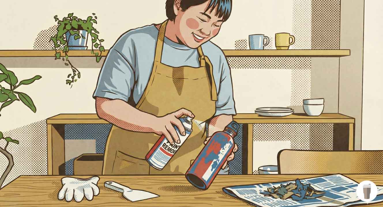 水筒の塗装剥がしはダイソー製品でも可能