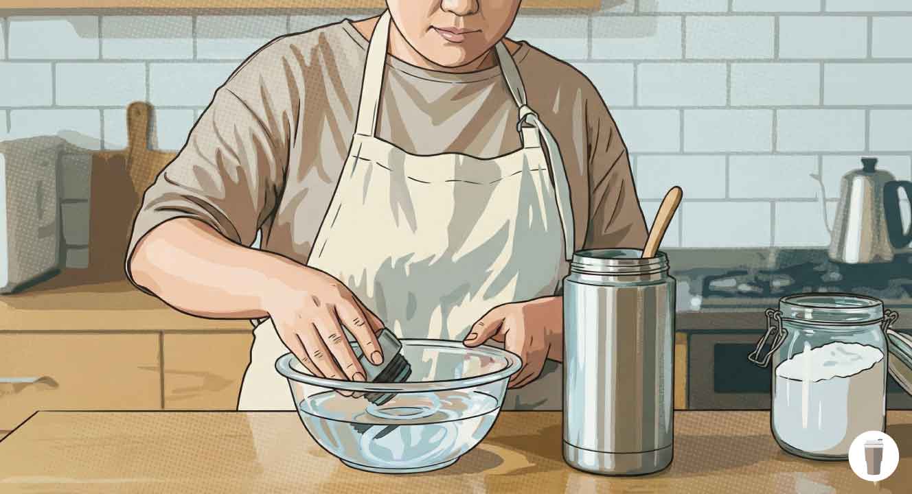 水筒をセスキ炭酸ソーダで洗う手順と注意点