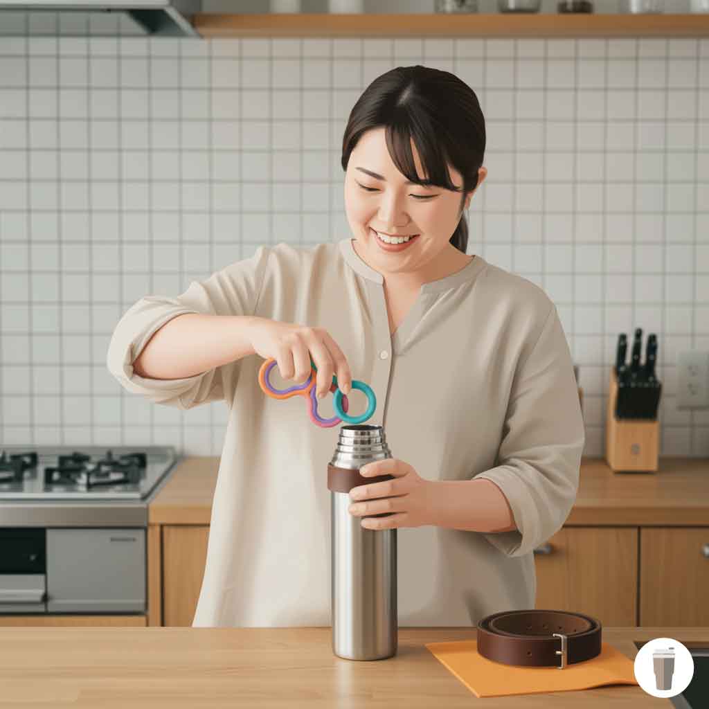 100均の便利道具やベルトの活用