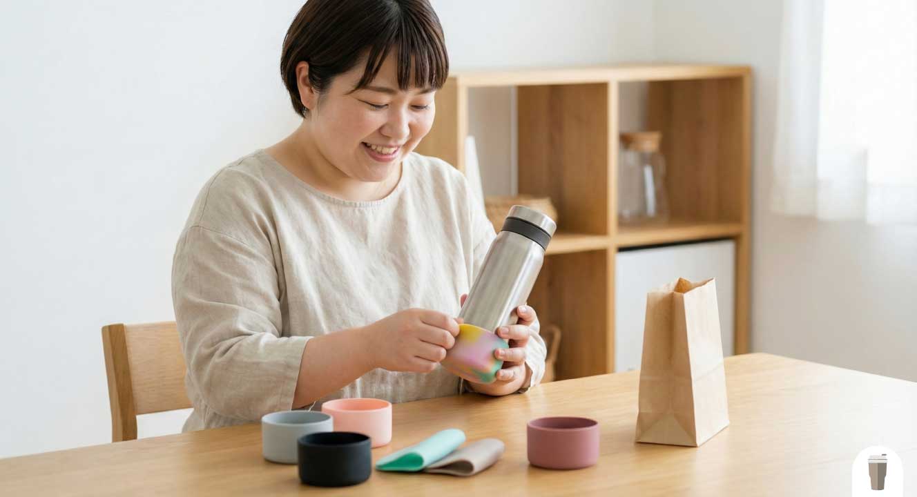 水筒の底カバーは100均のセリアで手に入る