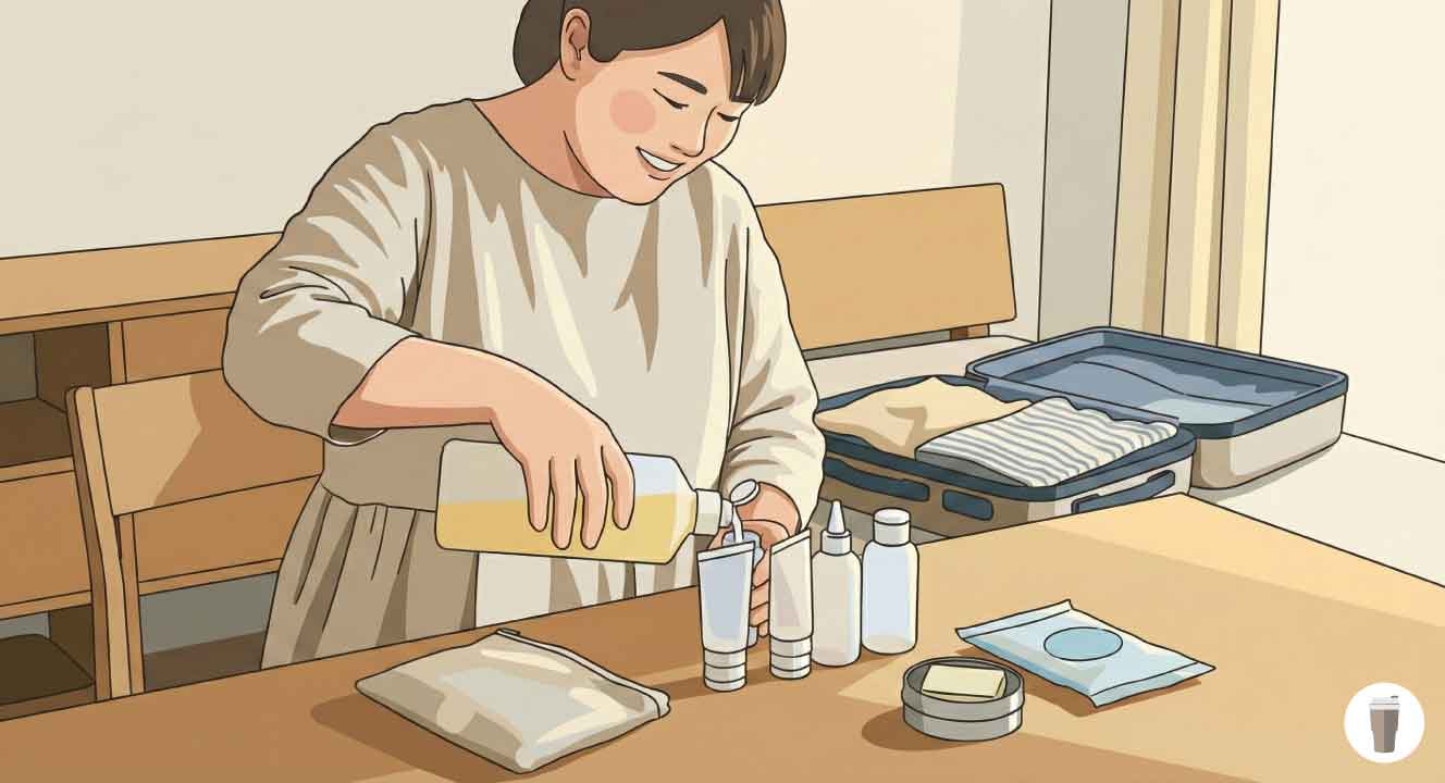 旅行先への食器洗剤の便利な持って行き方