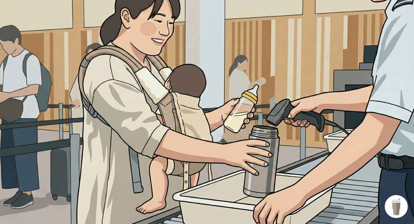 赤ちゃんのミルク用お湯に関する持ち込み特例