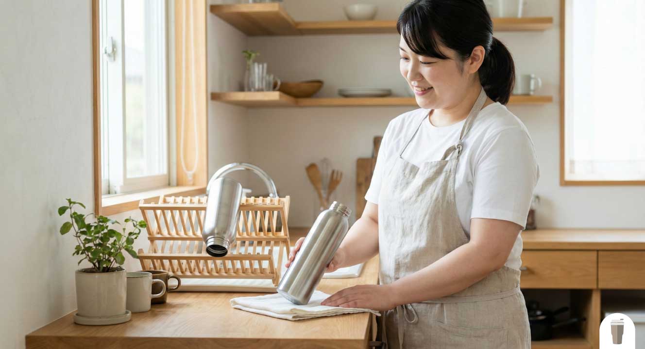 早く乾かすなら逆さ置きより斜め立てが正解